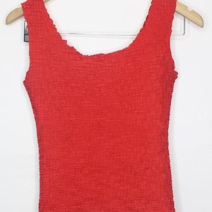 Red Ruffled Tank Top (S)